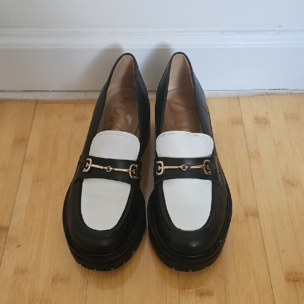 Black and White Loafers
